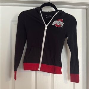5th & Ocean Black and Red Ohio State Hoodie